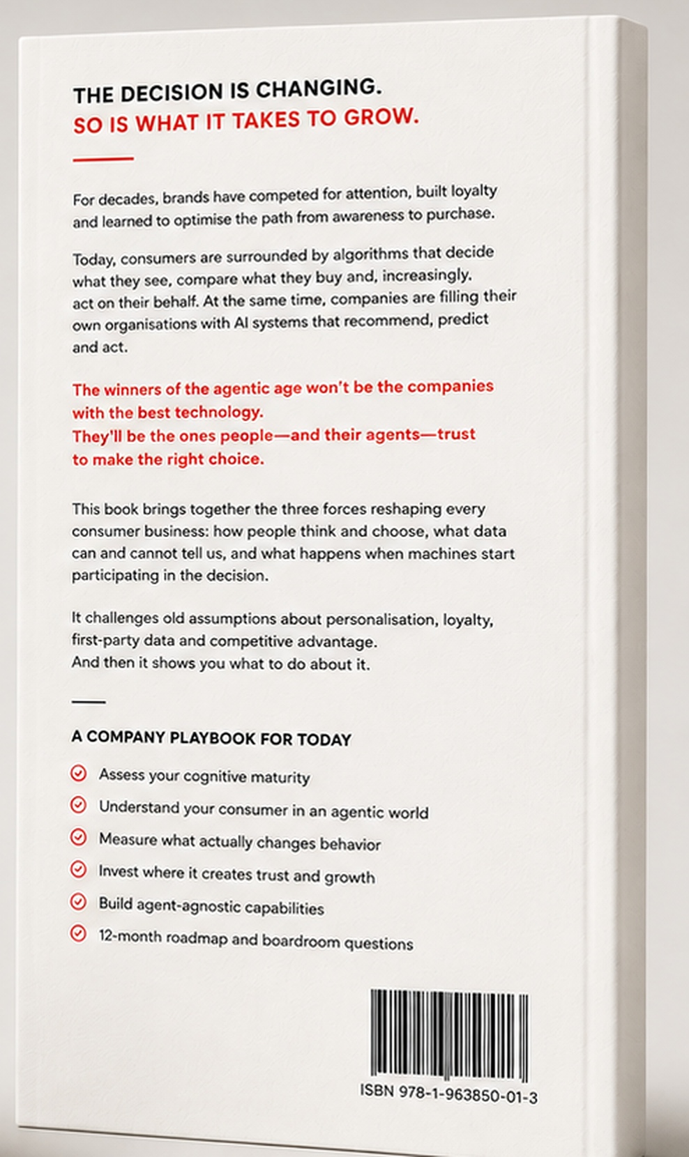 Back cover of Why Brand-Consumer Trust Wins in the Agentic Age